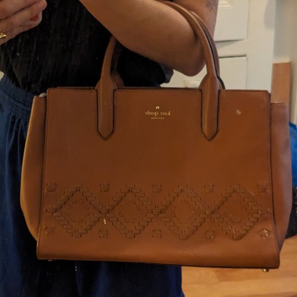 Kate Spade - Large Saddle Brown Pebbled Leather Tote Bag - Picture 5 of 5